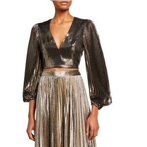 Alice + Olivia Ranee Pleated Blouse